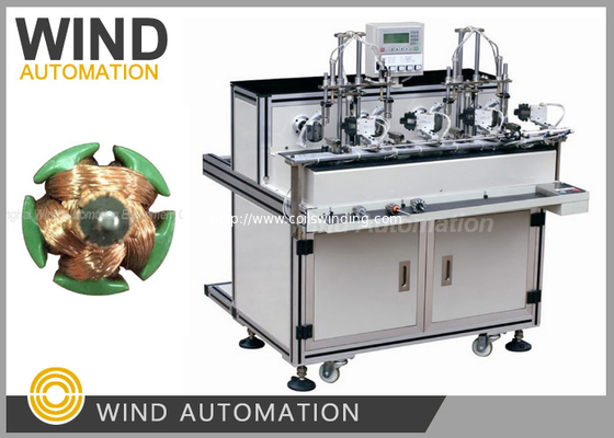 Four Stations Power Tools 3,5 Slots Odd Number Armature Flyer Winding Machine With 12V Battery Case supplier