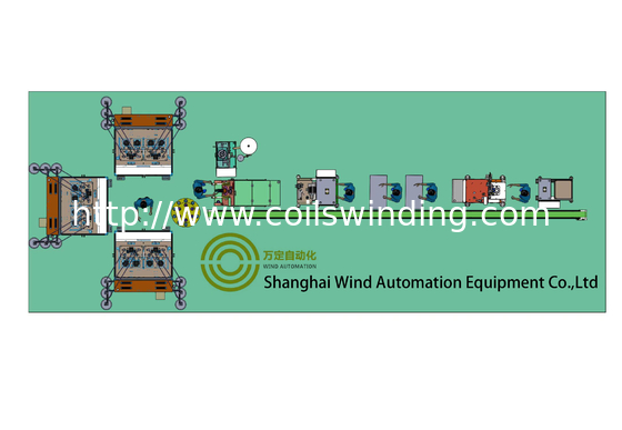 Induction Motor Pump Compressor Motor Stator Winding Machine Production Line supplier