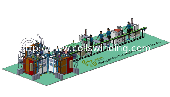 Induction Motor Pump Compressor Motor Stator Winding Machine Production Line supplier