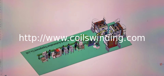 Induction Motor Pump Compressor Motor Stator Winding Machine Production Line supplier