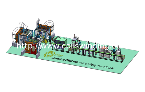 Induction Motor Pump Compressor Motor Stator Winding Machine Production Line supplier