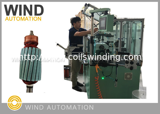 Blades And Measures Motor Armature Winding Machine For Slotted Rise Commutator Not Hook Type supplier